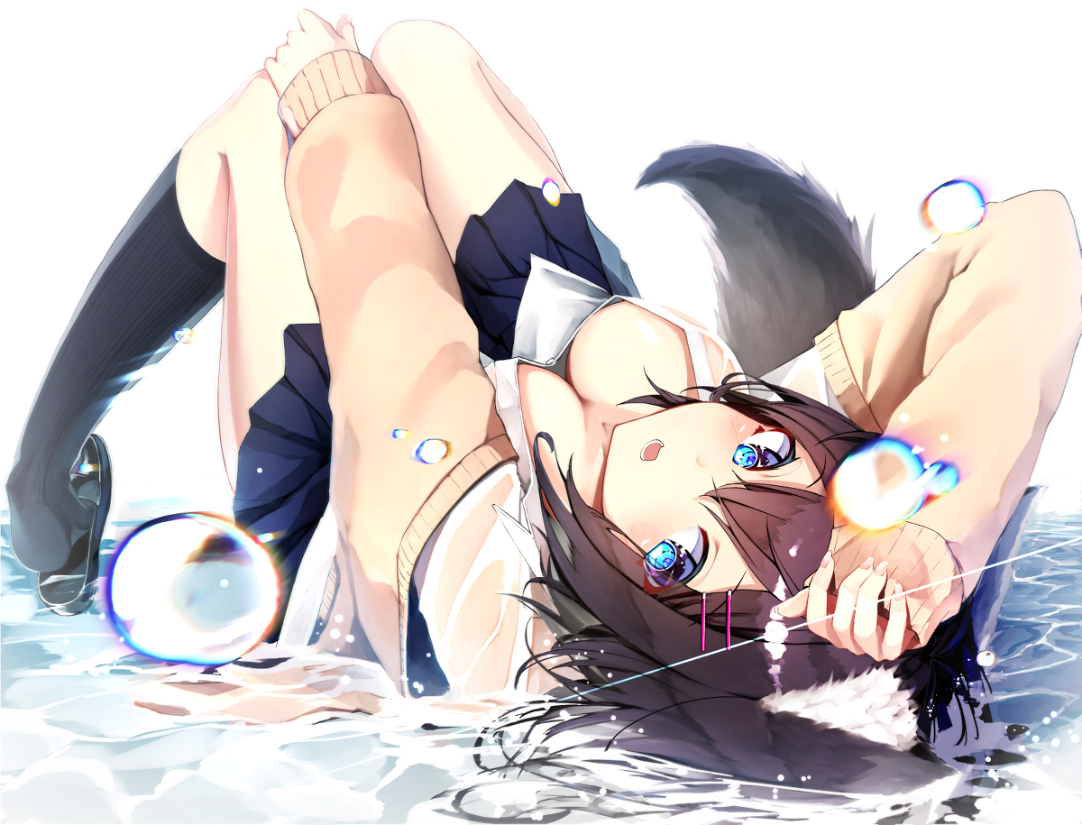 This is a pixiv picture whose title is 水辺.