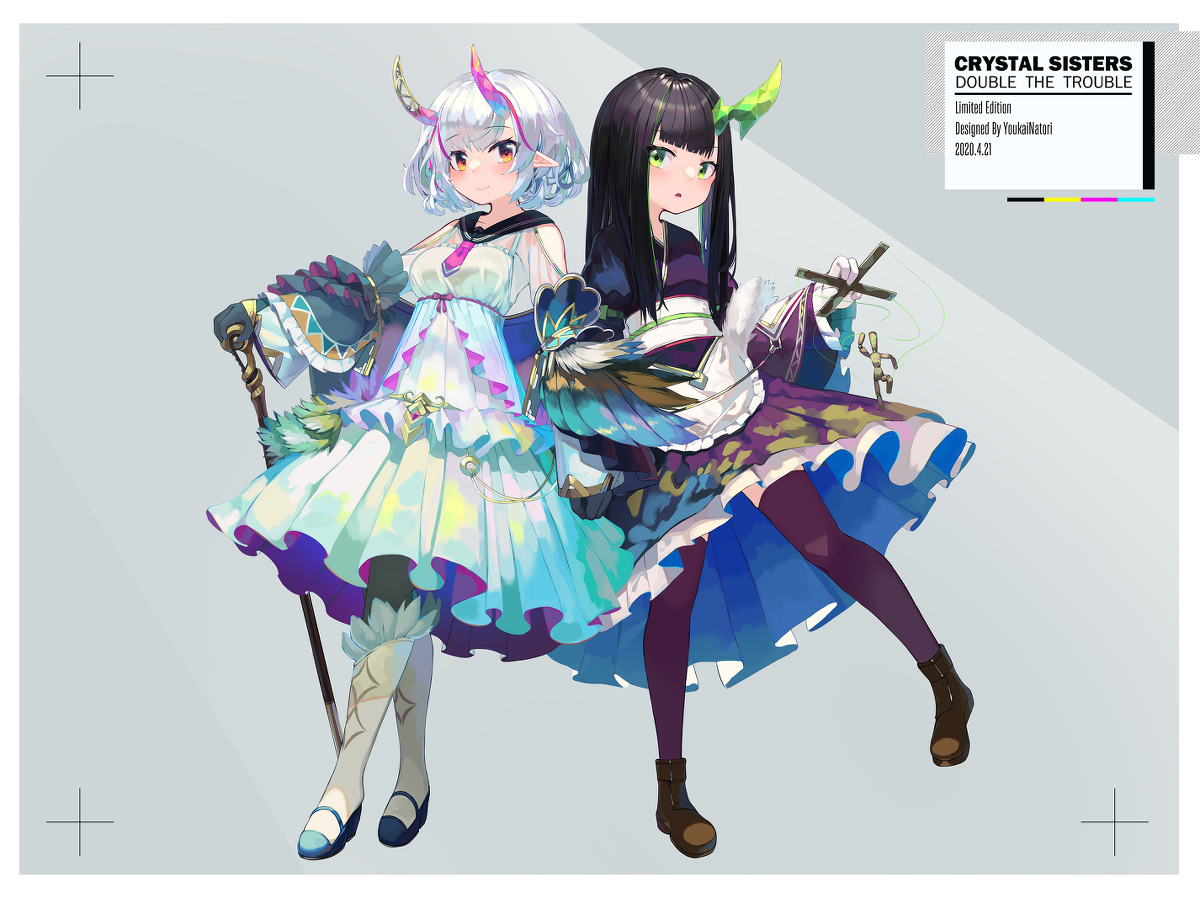 This is a pixiv picture whose title is CRYSTAL SISTERS.