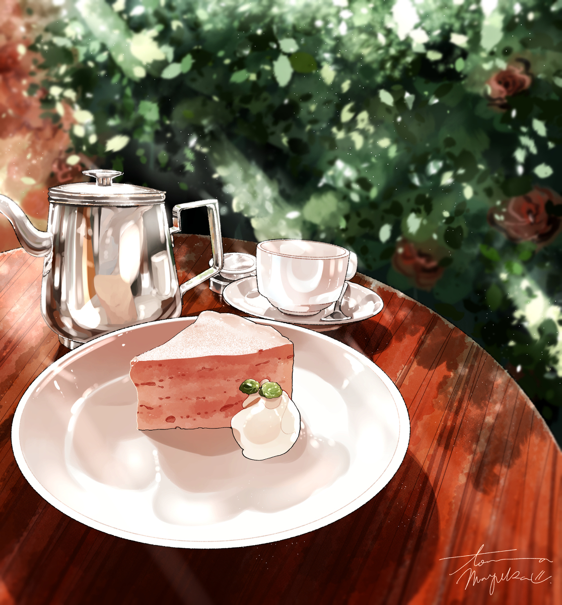 This is a pixiv picture whose title is Green tearoom.