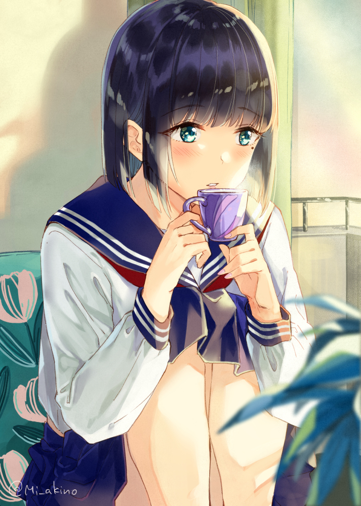 This is a pixiv picture whose title is 朝珈琲.