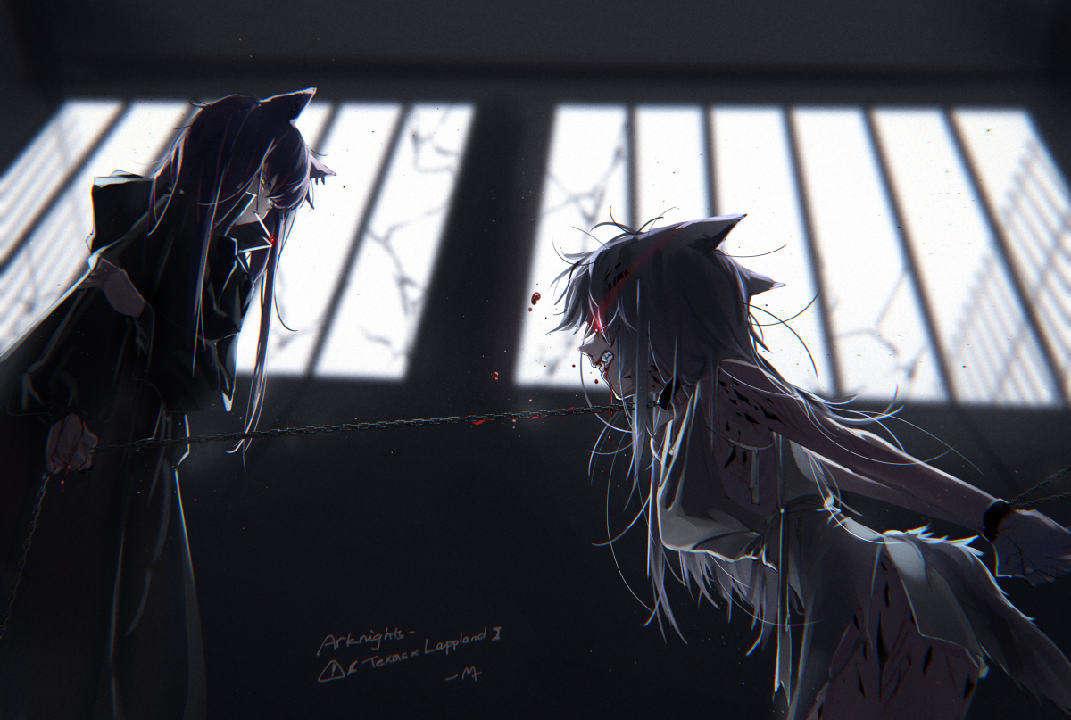 This is a pixiv picture whose title is 【双狼组】【流血表现】.