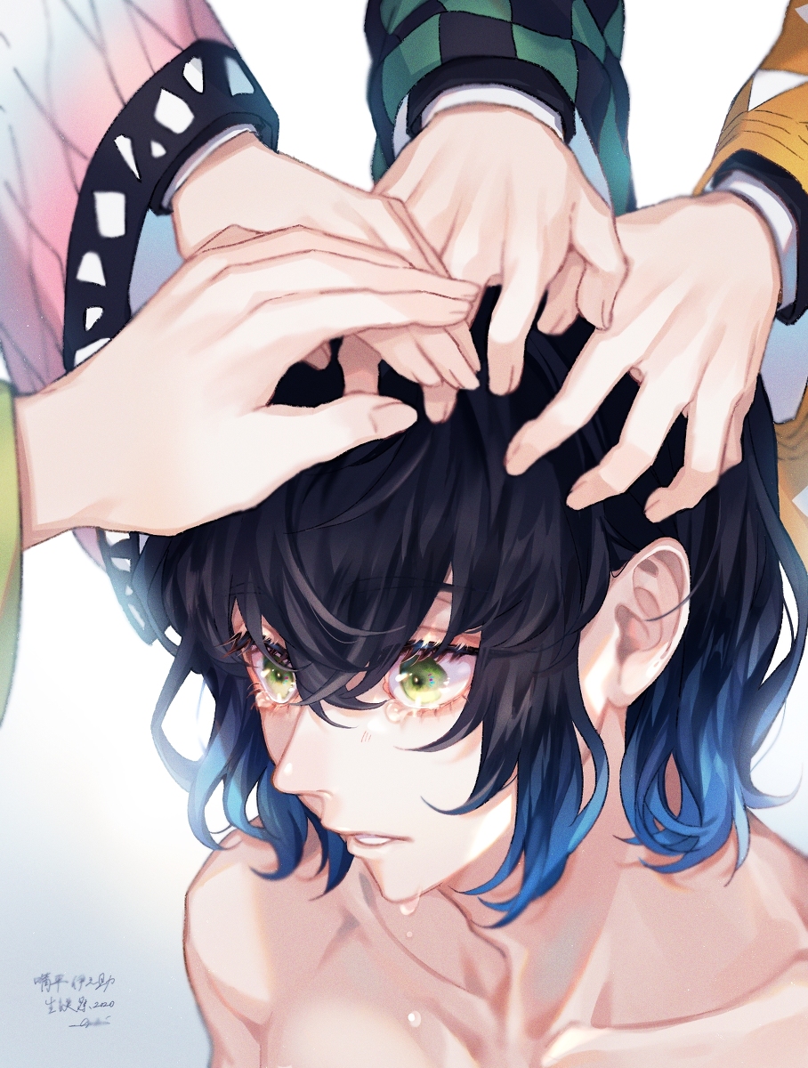 This is a pixiv picture whose title is 嘴平伊之助生誕祭.