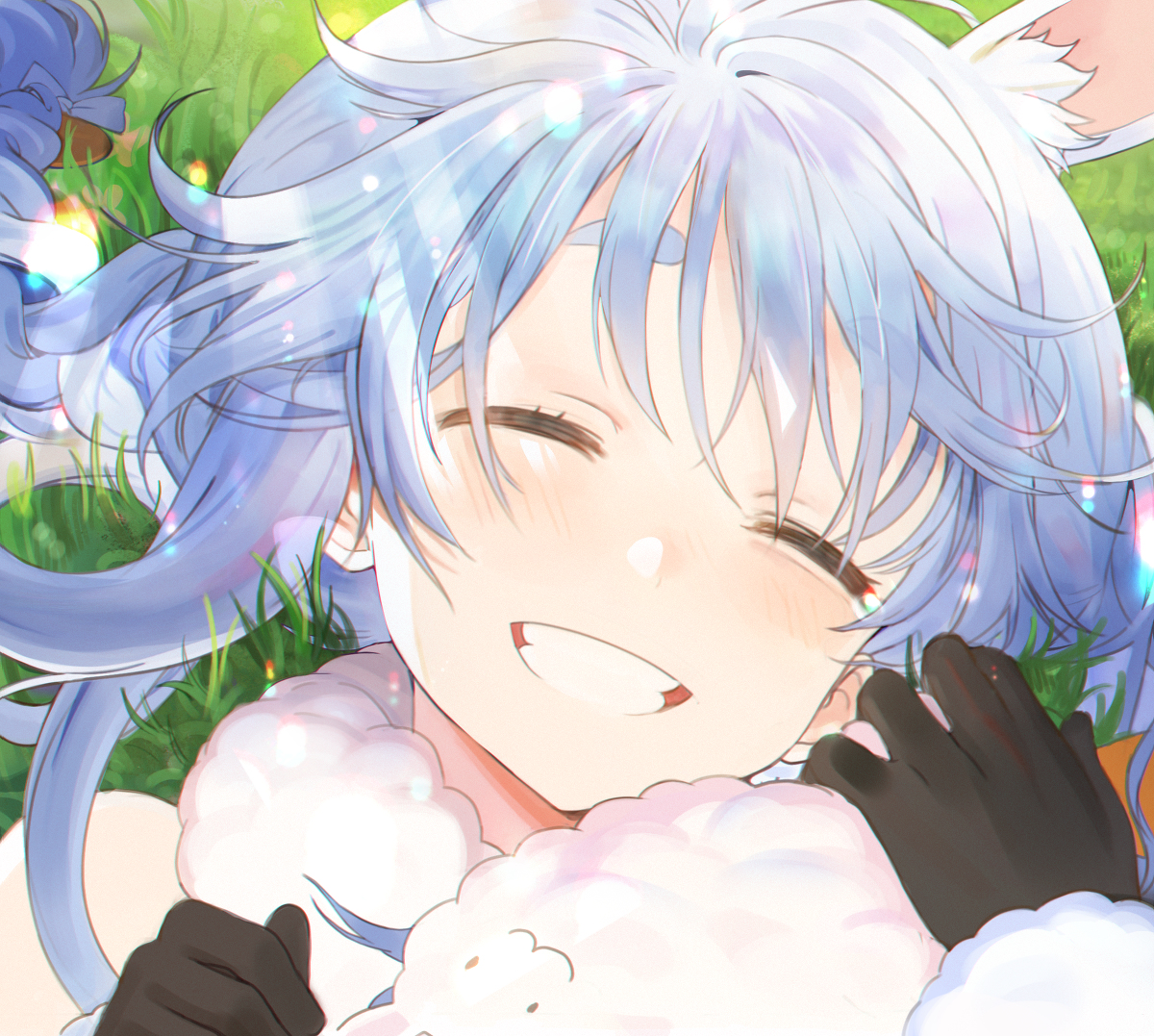 This is a pixiv picture whose title is 兎田ぺこら.