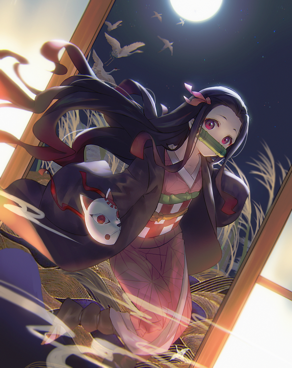 This is a pixiv picture whose title is 祢豆子.