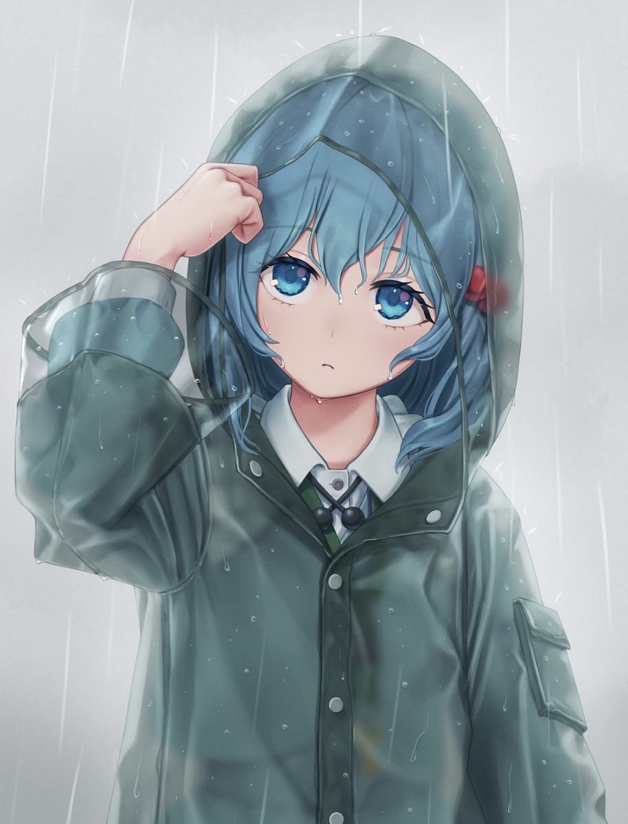 This is a pixiv picture whose title is 河童の雨合羽.
