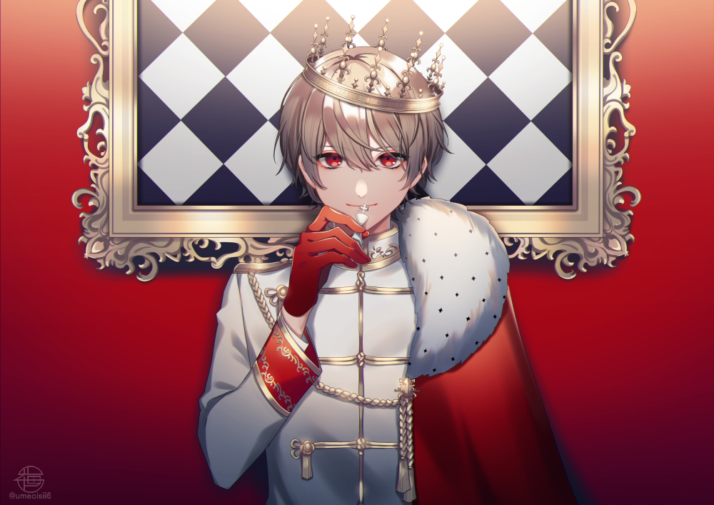 This is a pixiv picture whose title is ♔.