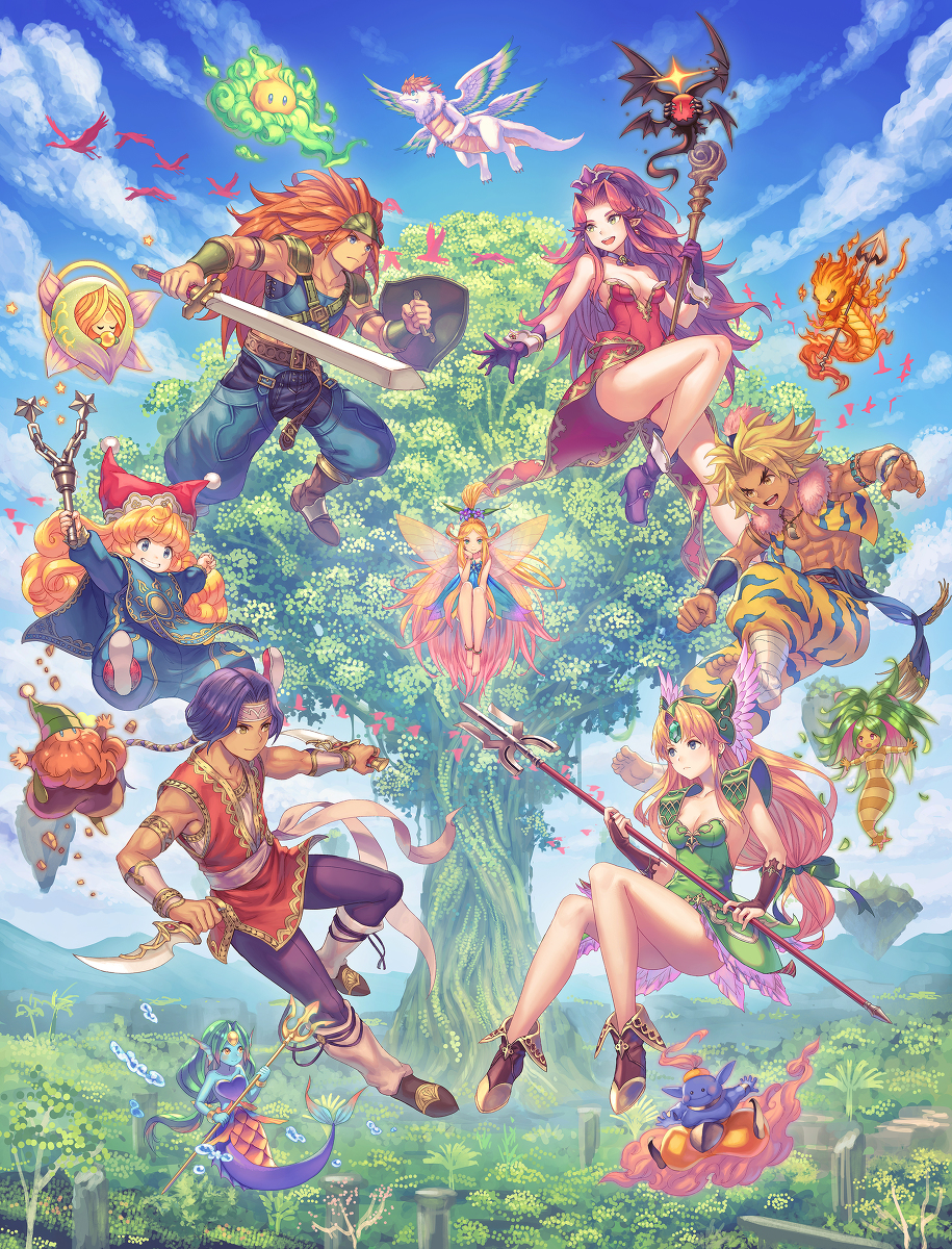 This is a pixiv picture whose title is 聖剣伝説３Trials of Mana.