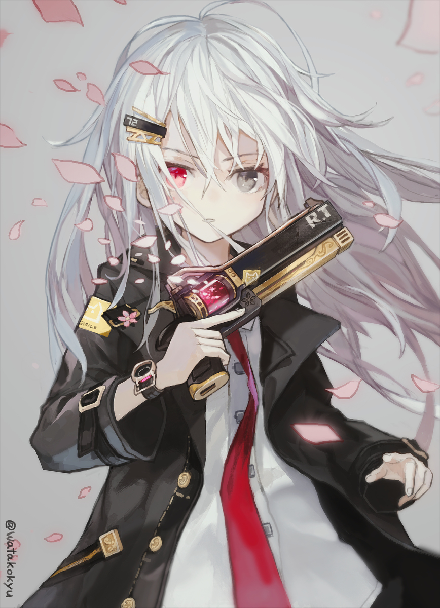 This is a pixiv picture whose title is 花水銃.