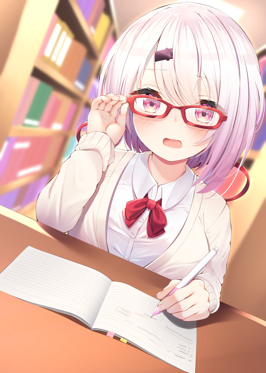 This is a pixiv picture whose title is 眼鏡しぃしぃ.