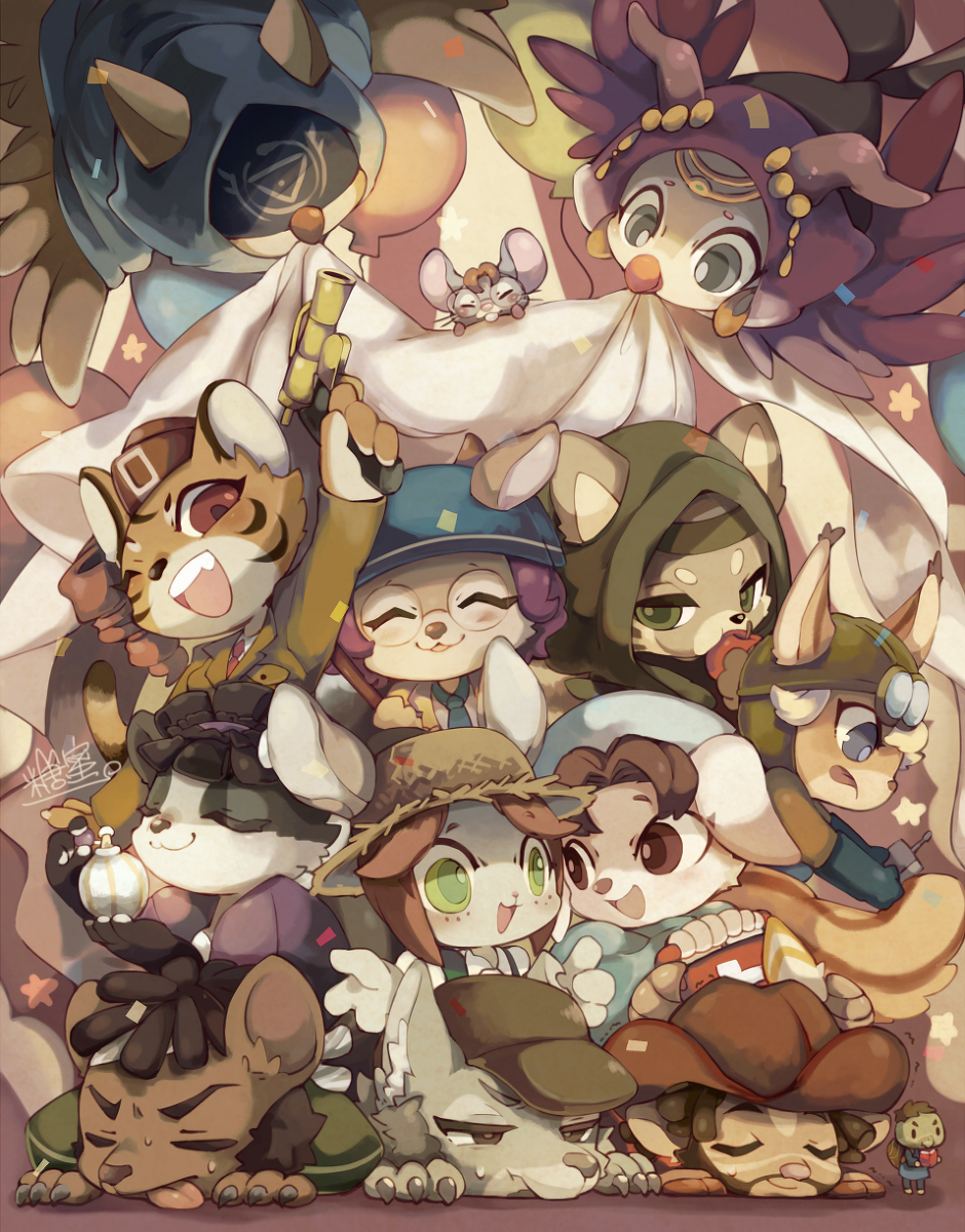 This is a pixiv picture whose title is 第五人格アニマルズ！.