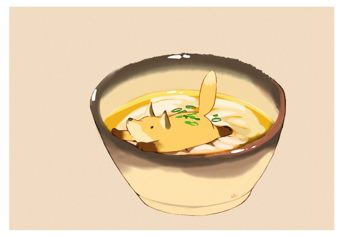 This is a pixiv picture whose title is きつねうどん.