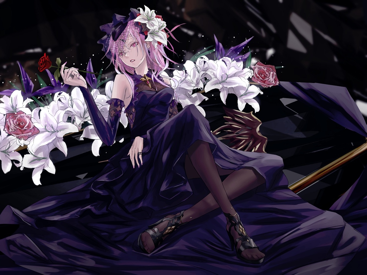 This is a pixiv picture whose title is 最後の花弁 (The meaning of love).