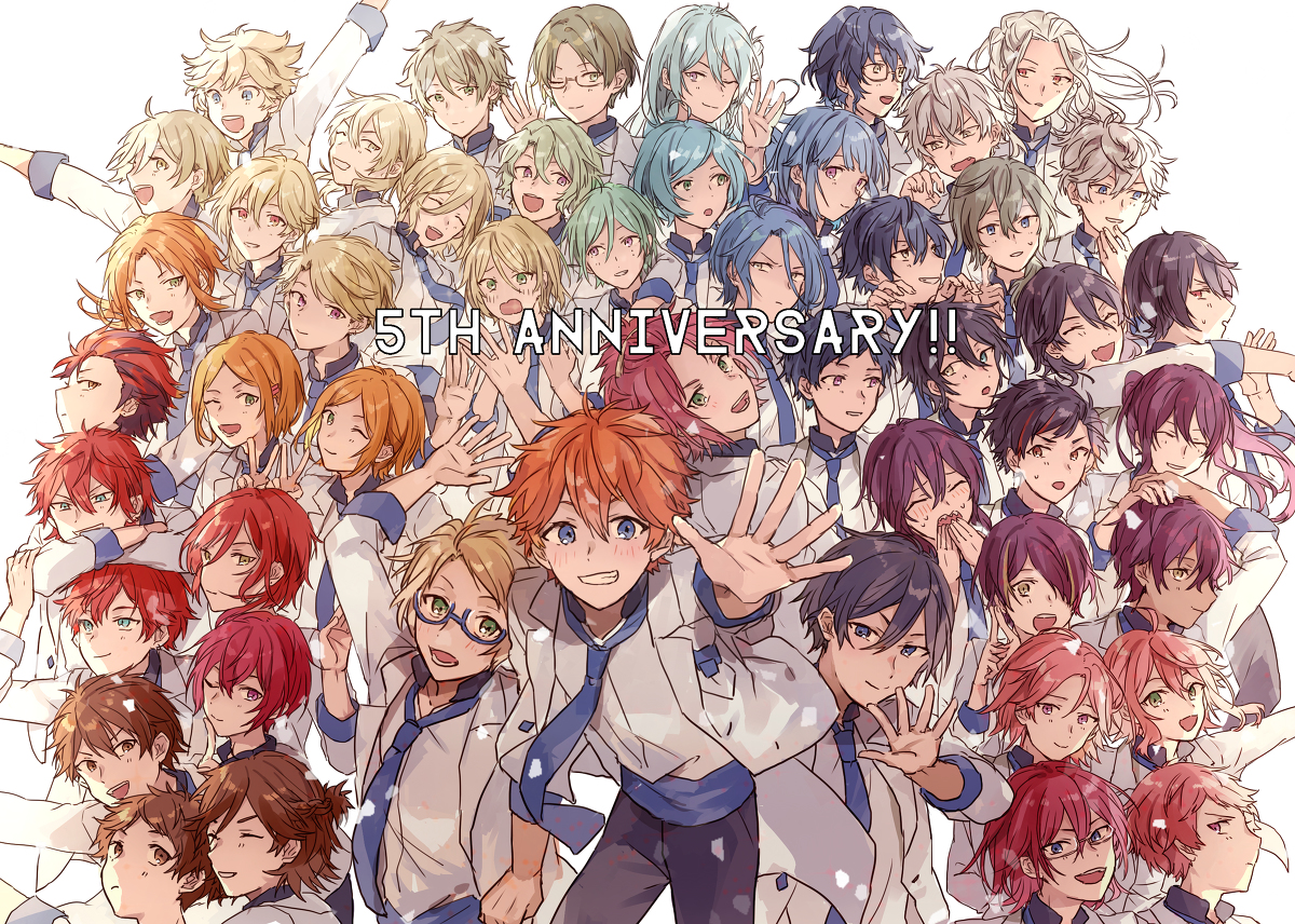 This is a pixiv picture whose title is あんスタ5周年.