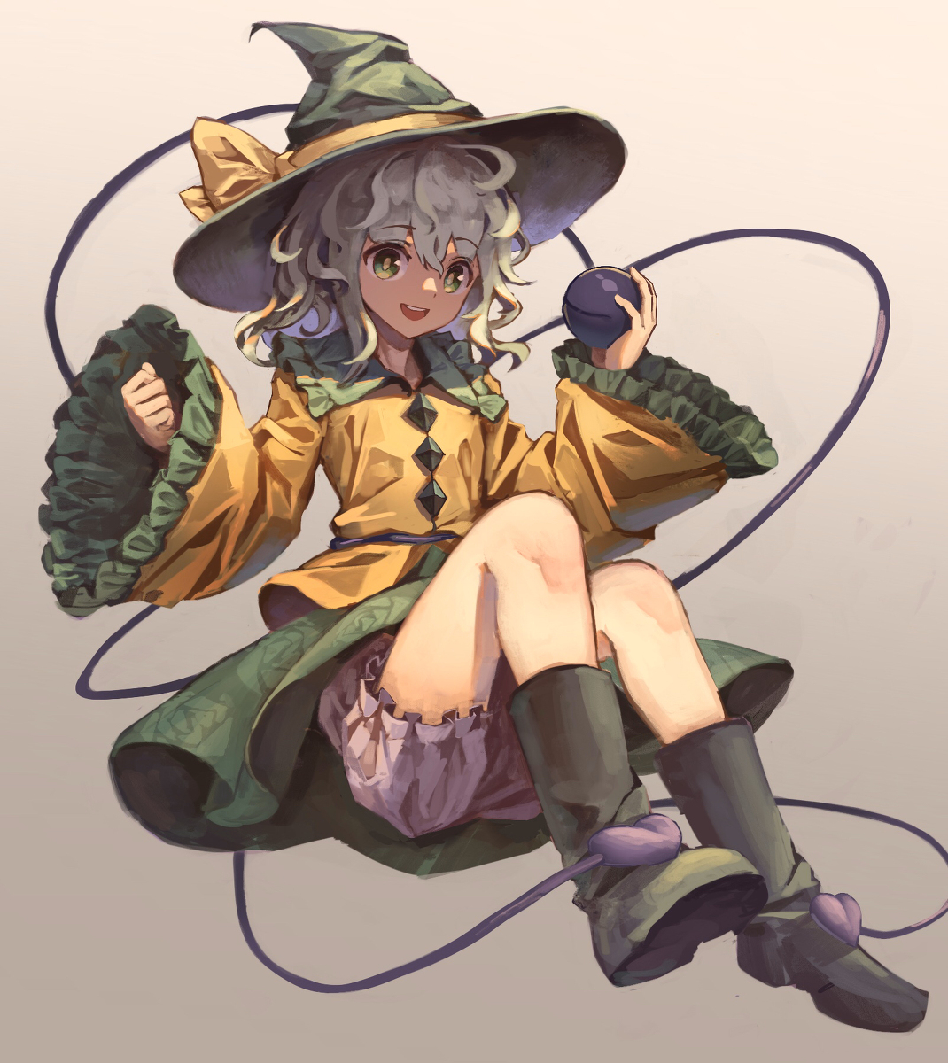 This is a pixiv picture whose title is 魔女帽こいしちゃん.