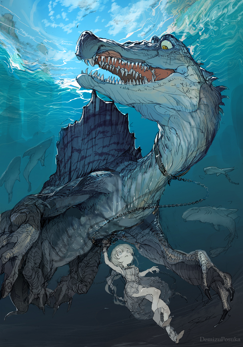 This is a pixiv picture whose title is 海底探索.