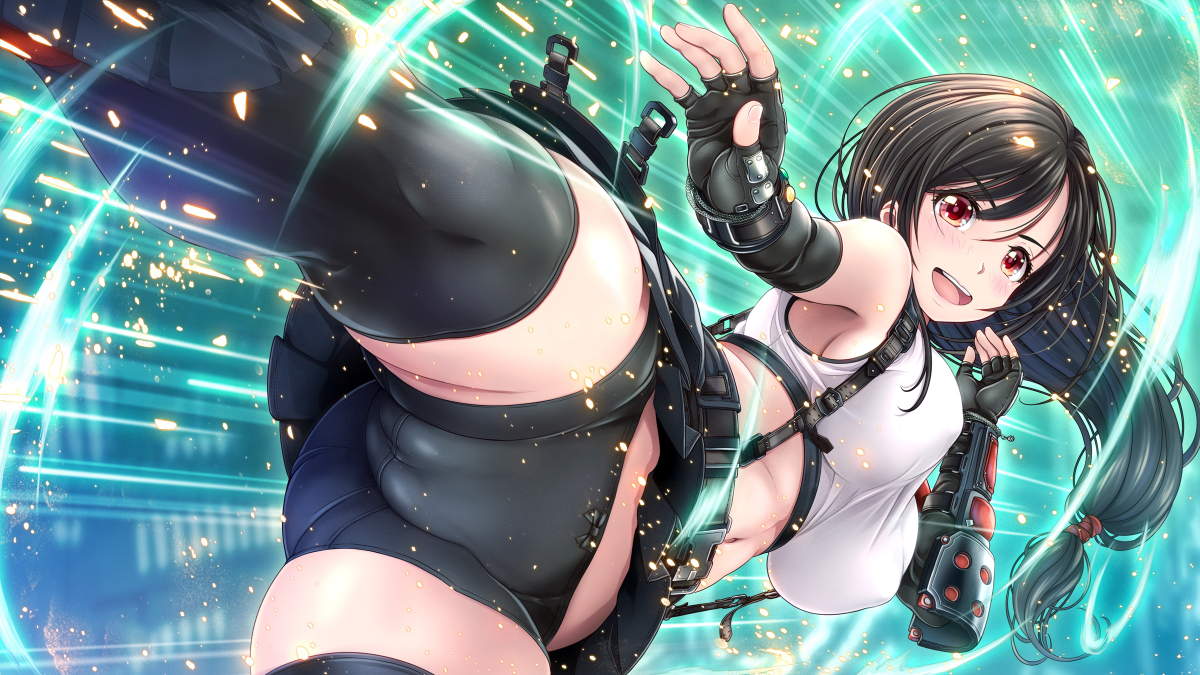 This is a pixiv picture whose title is FF7リメイク【ティファ・ロックハート】.