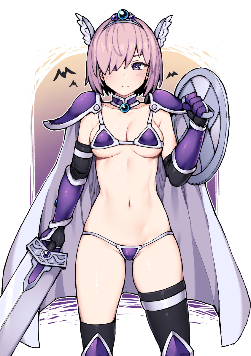 This is a pixiv picture whose title is 勇者マシュ.