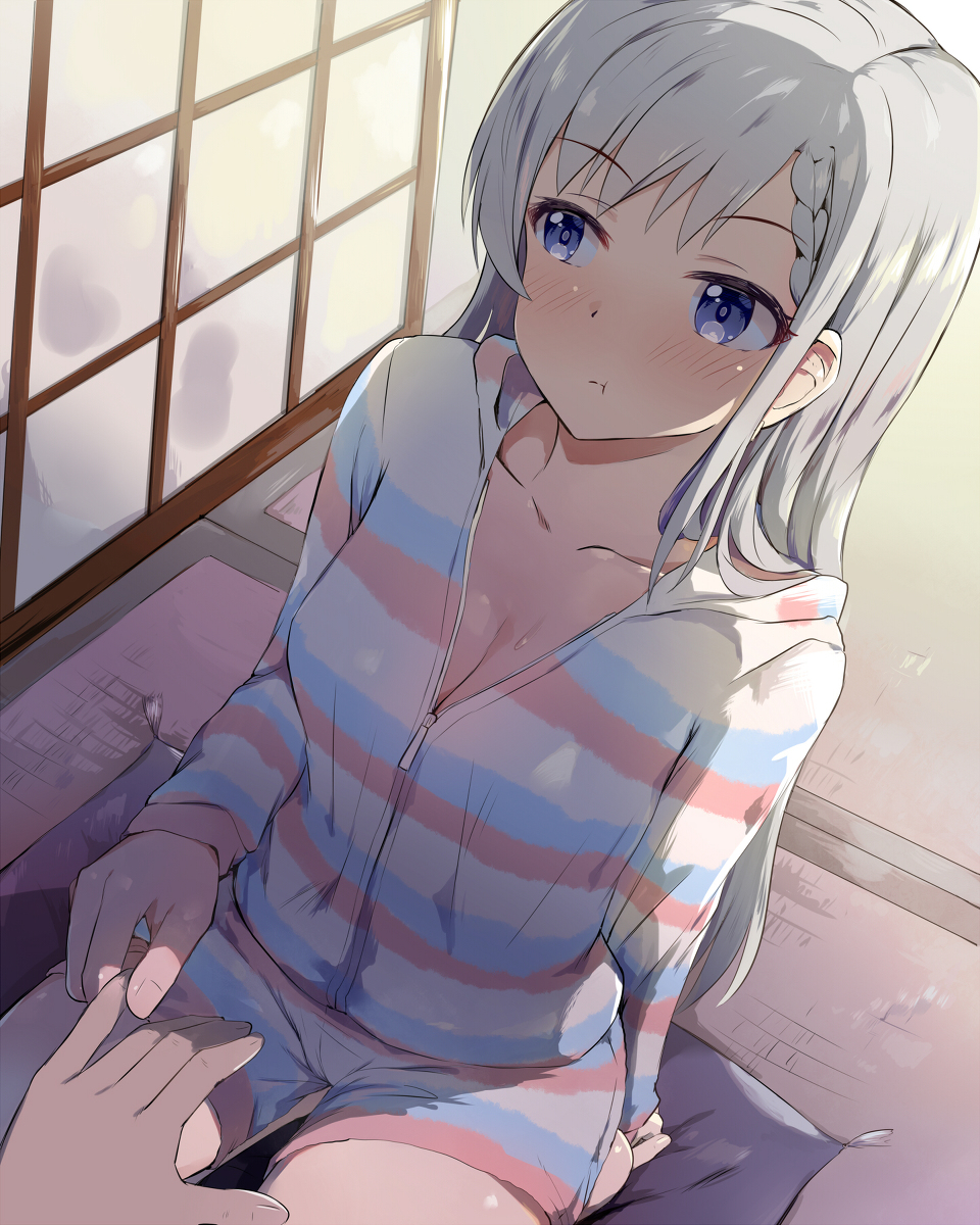 This is a pixiv picture whose title is 仕方なくうちに泊まりに来たが一人じゃ眠れない久川颯ちゃん.