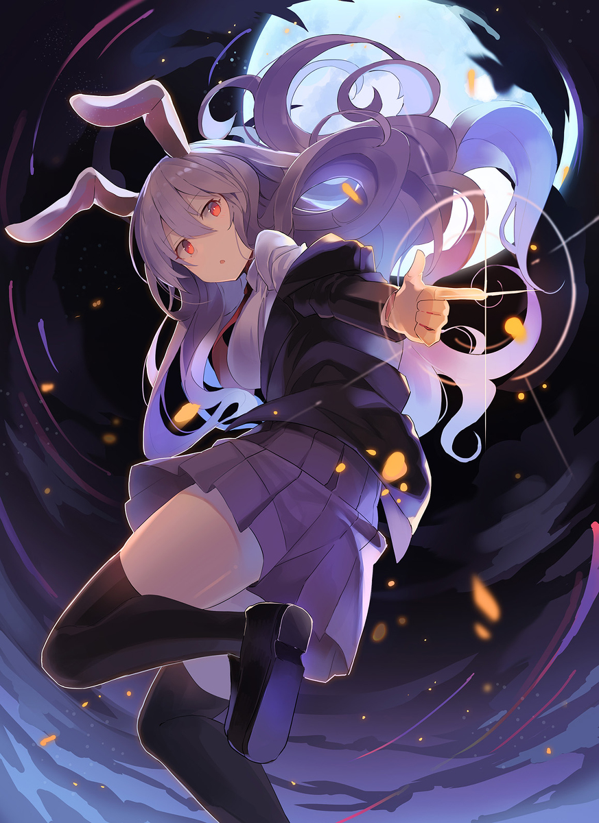 This is a pixiv picture whose title is 夜を穿つ.