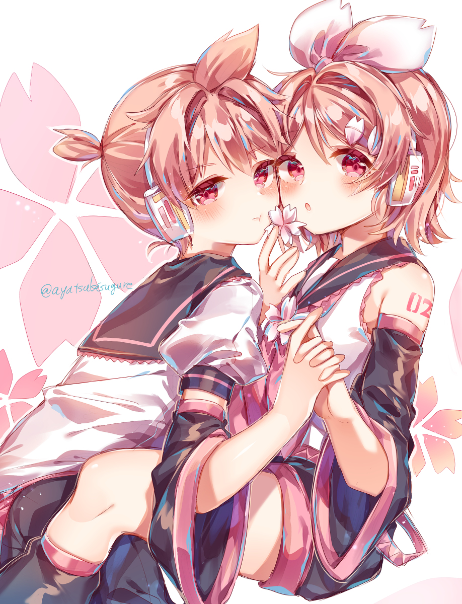 This is a pixiv picture whose title is 桜リンレン.