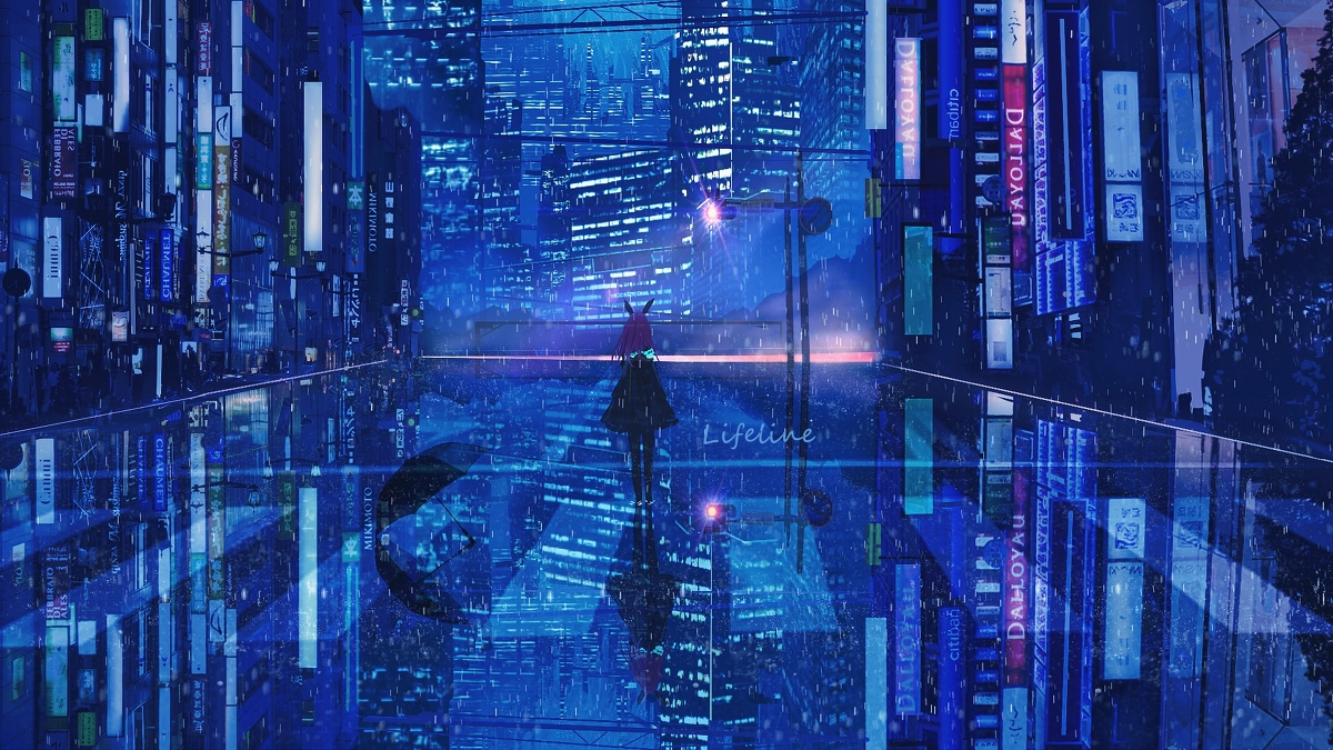 This is a pixiv picture whose title is 雨镜.