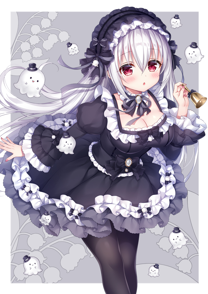 This is a pixiv picture whose title is すずらんおばけと吸血鬼ちゃん.
