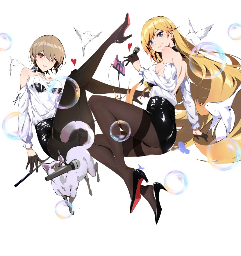 This is a pixiv picture whose title is 丽塔×呆鹅.