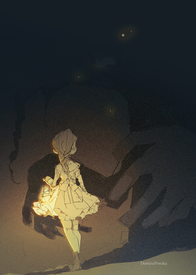 This is a pixiv picture whose title is 夜.