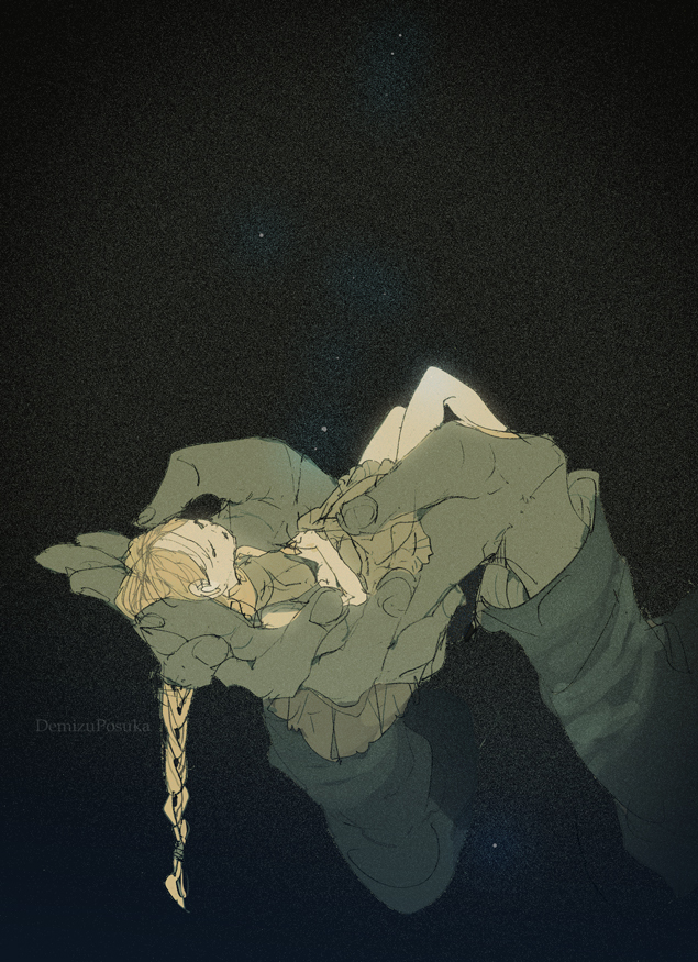 This is a pixiv picture whose title is 夜.