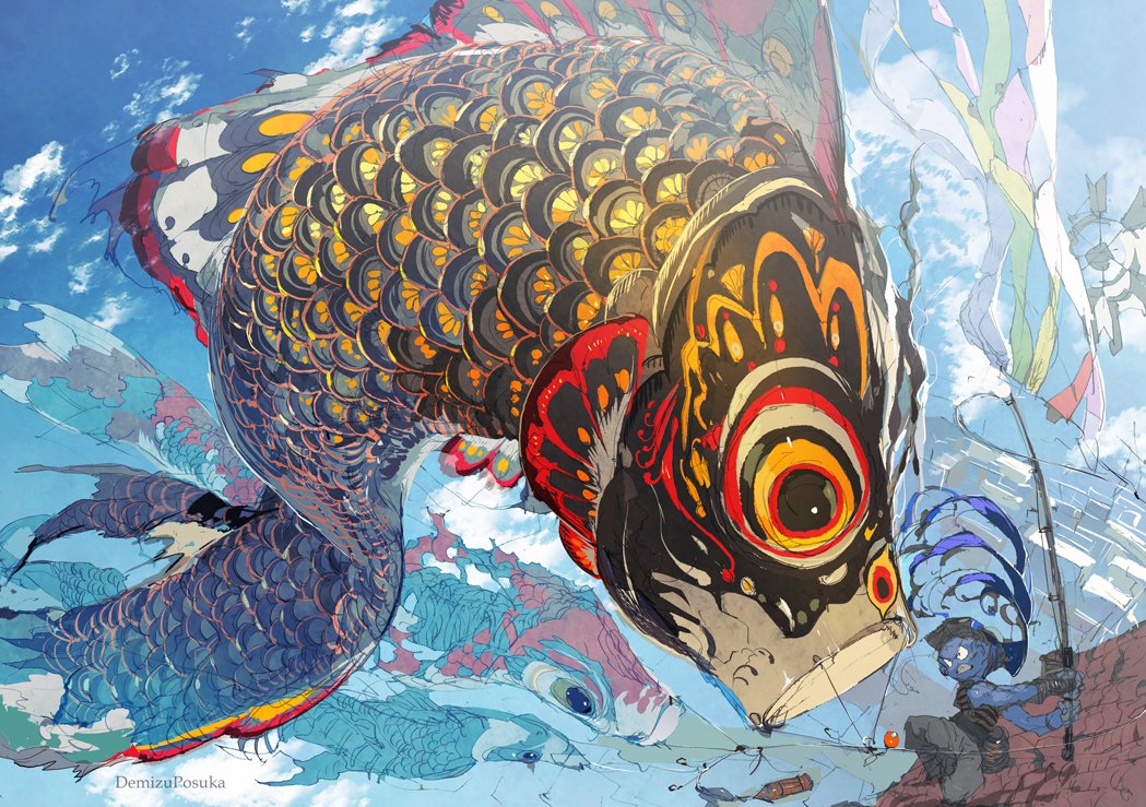 This is a pixiv picture whose title is 竜の子.