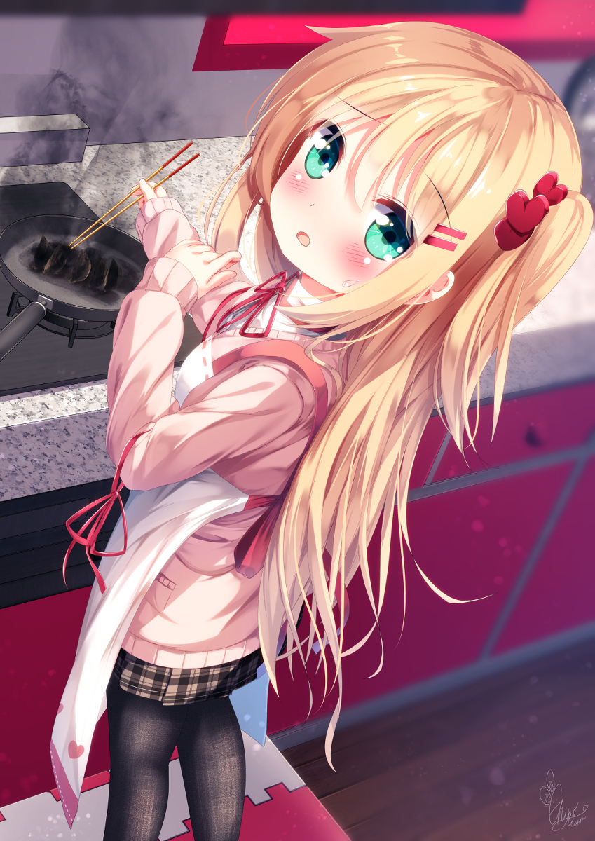 This is a pixiv picture whose title is 料理作ってくれたけど失敗してしまったロリはあちゃま.