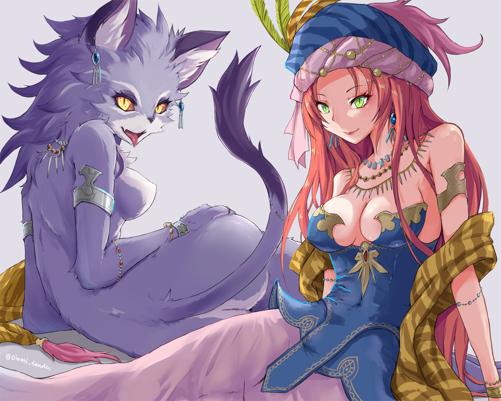 This is a pixiv picture whose title is 美獣さん.