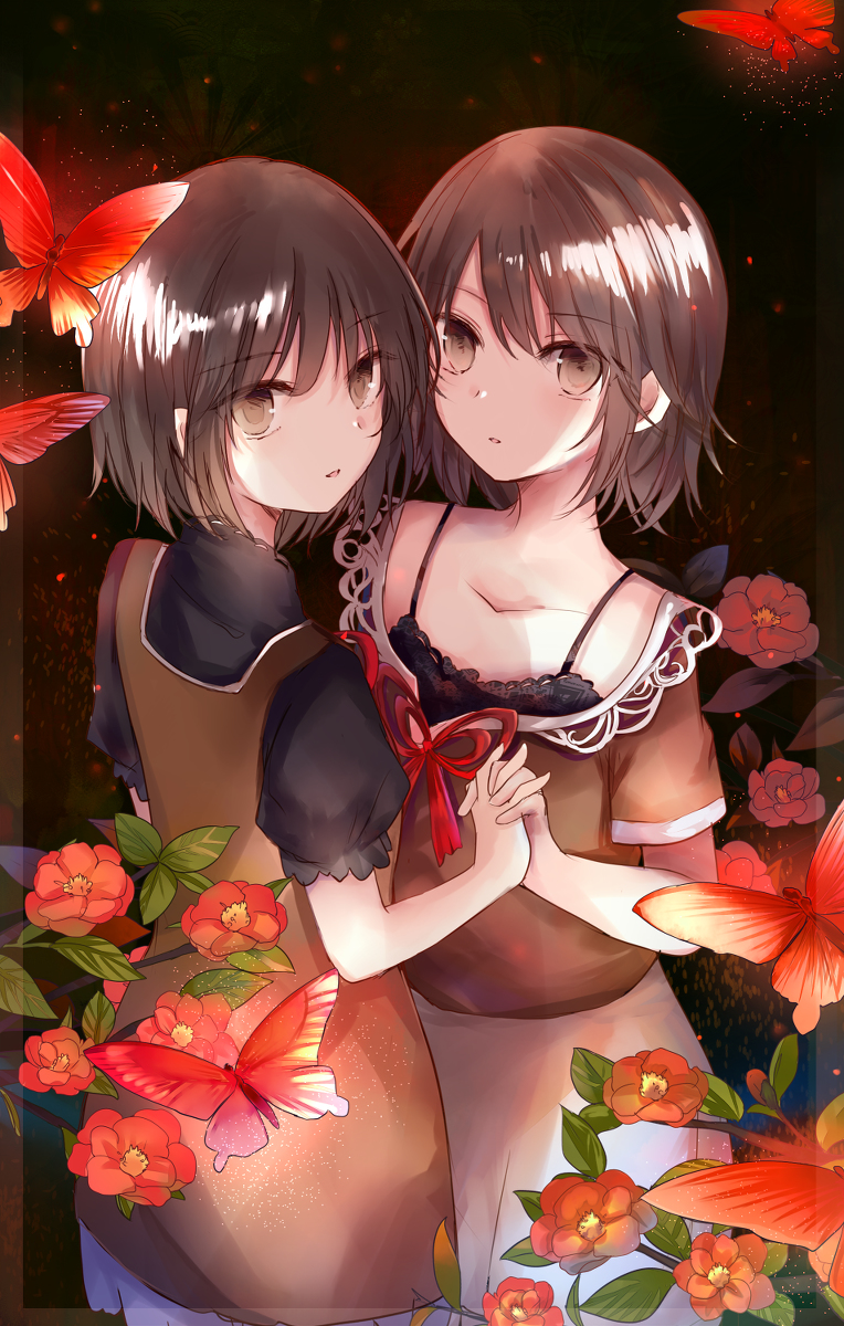 This is a pixiv picture whose title is 紅い蝶.