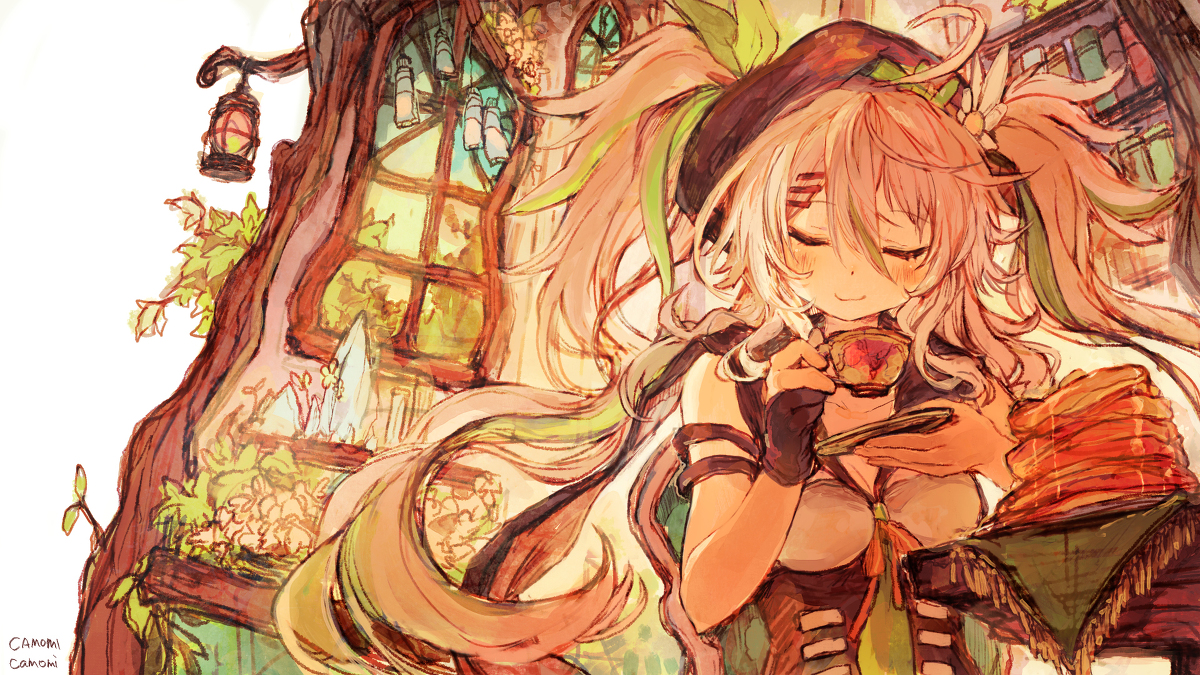 This is a pixiv picture whose title is アーティストの休息.