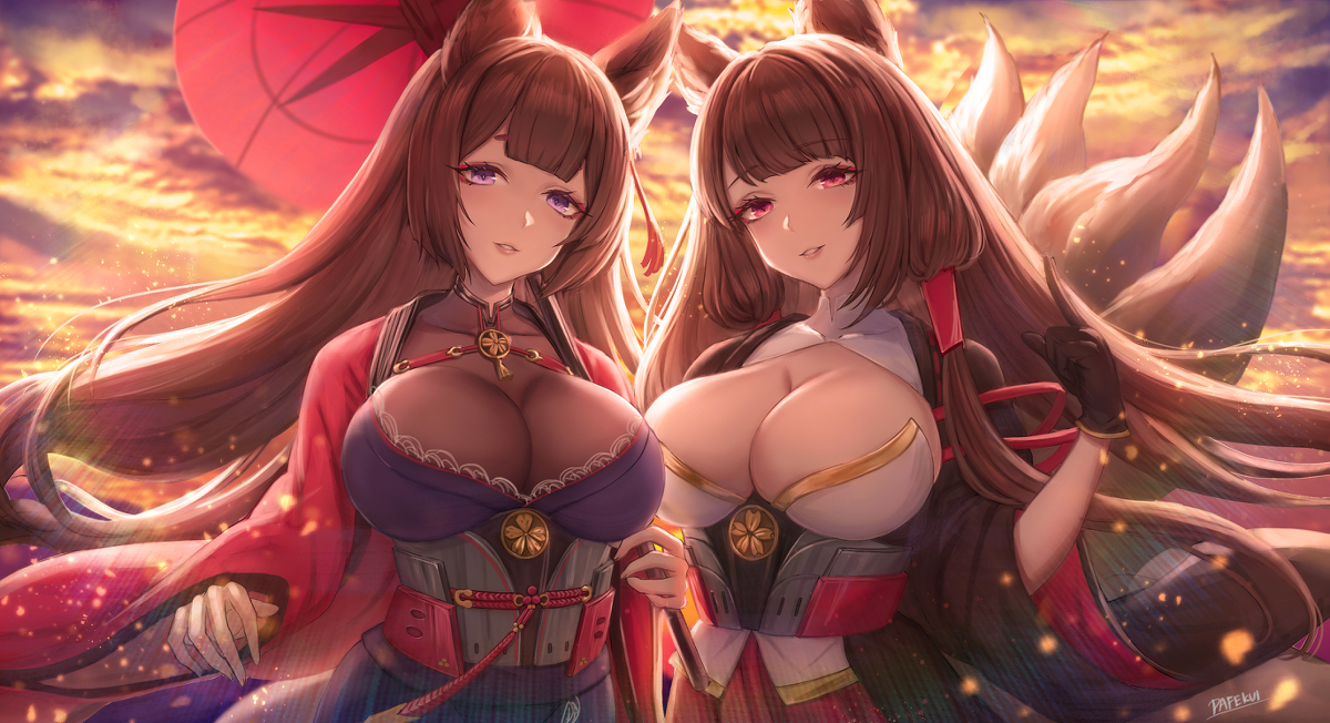 This is a pixiv picture whose title is 天城ねえさまと赤城.