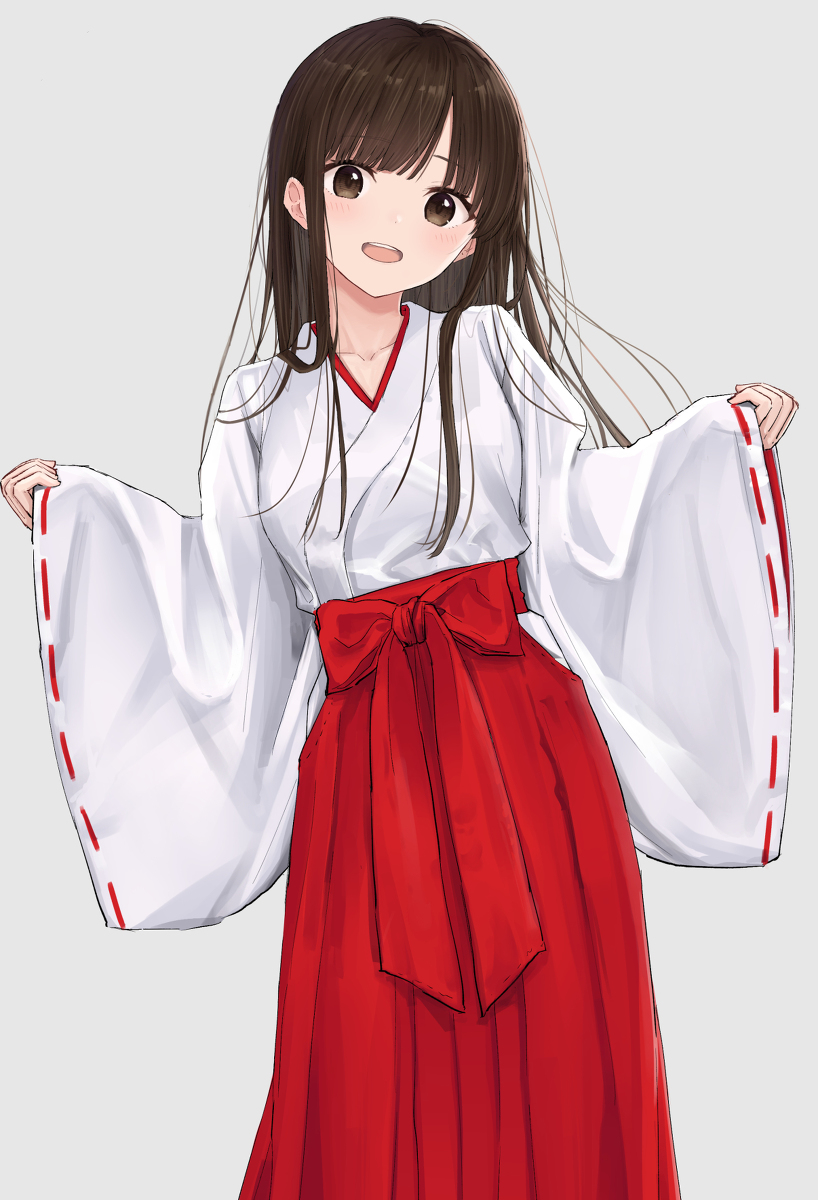 This is a pixiv picture whose title is 巫女さん.