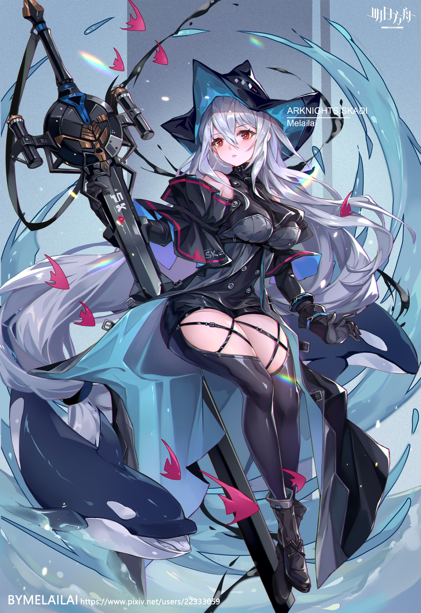 This is a pixiv picture whose title is 斯卡蒂.