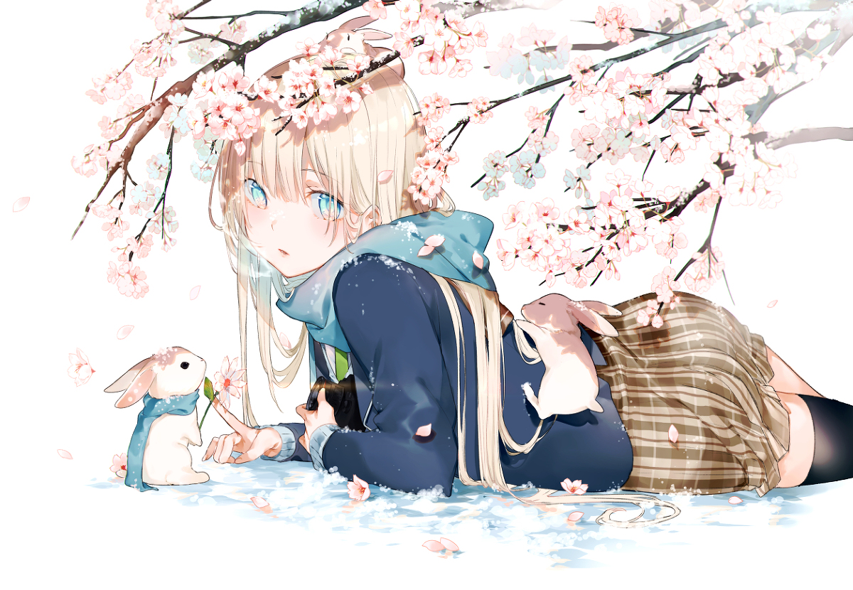 This is a pixiv picture whose title is 「雪とうさぎとないしょの話」受注生産予約開始.