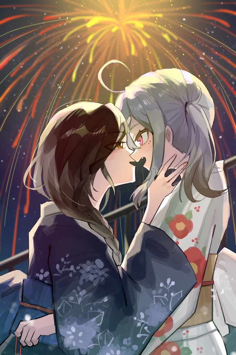 This is a pixiv picture whose title is 花火.