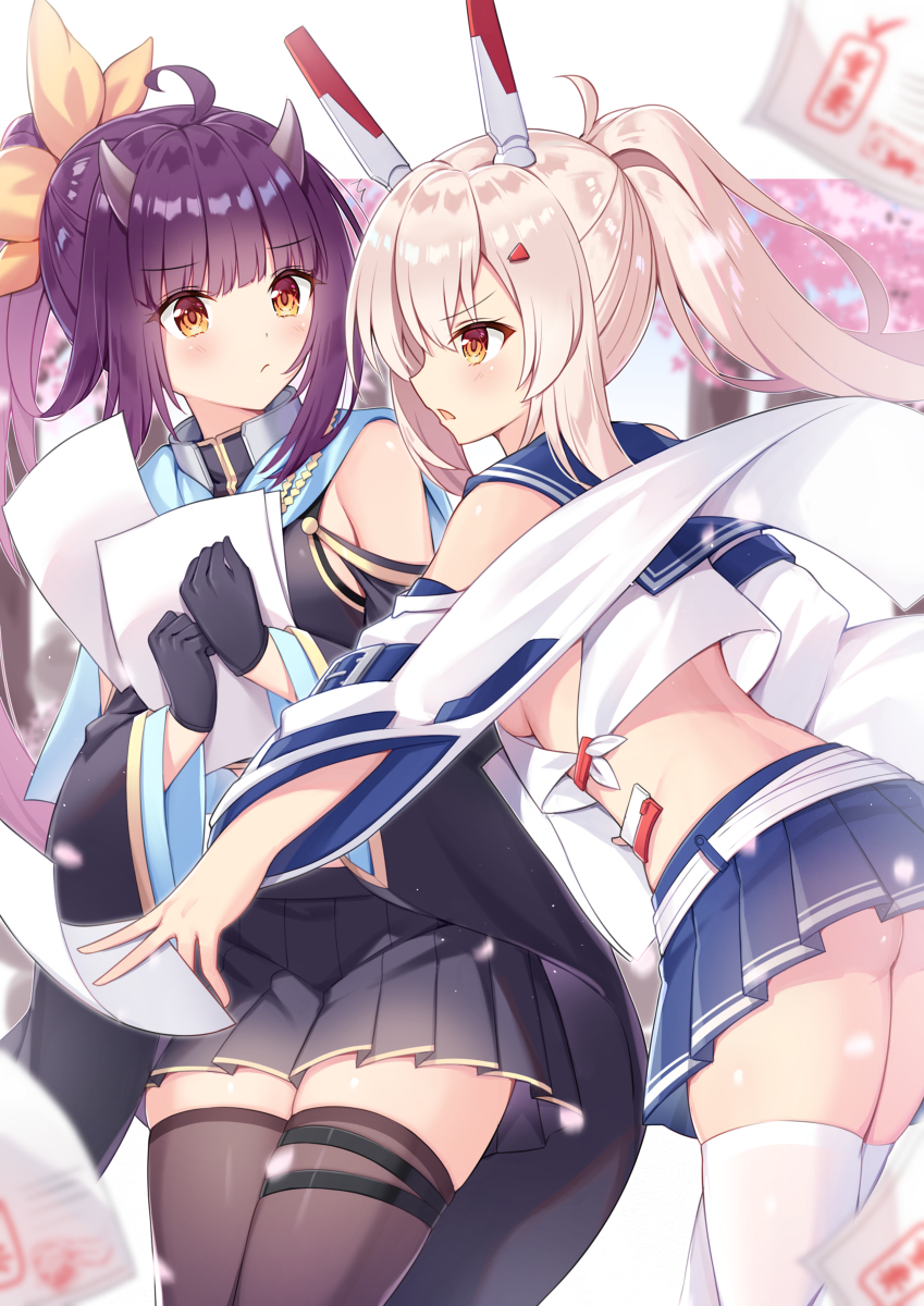 This is a pixiv picture whose title is 秘書艦の仕事をとりあう推しの絵.