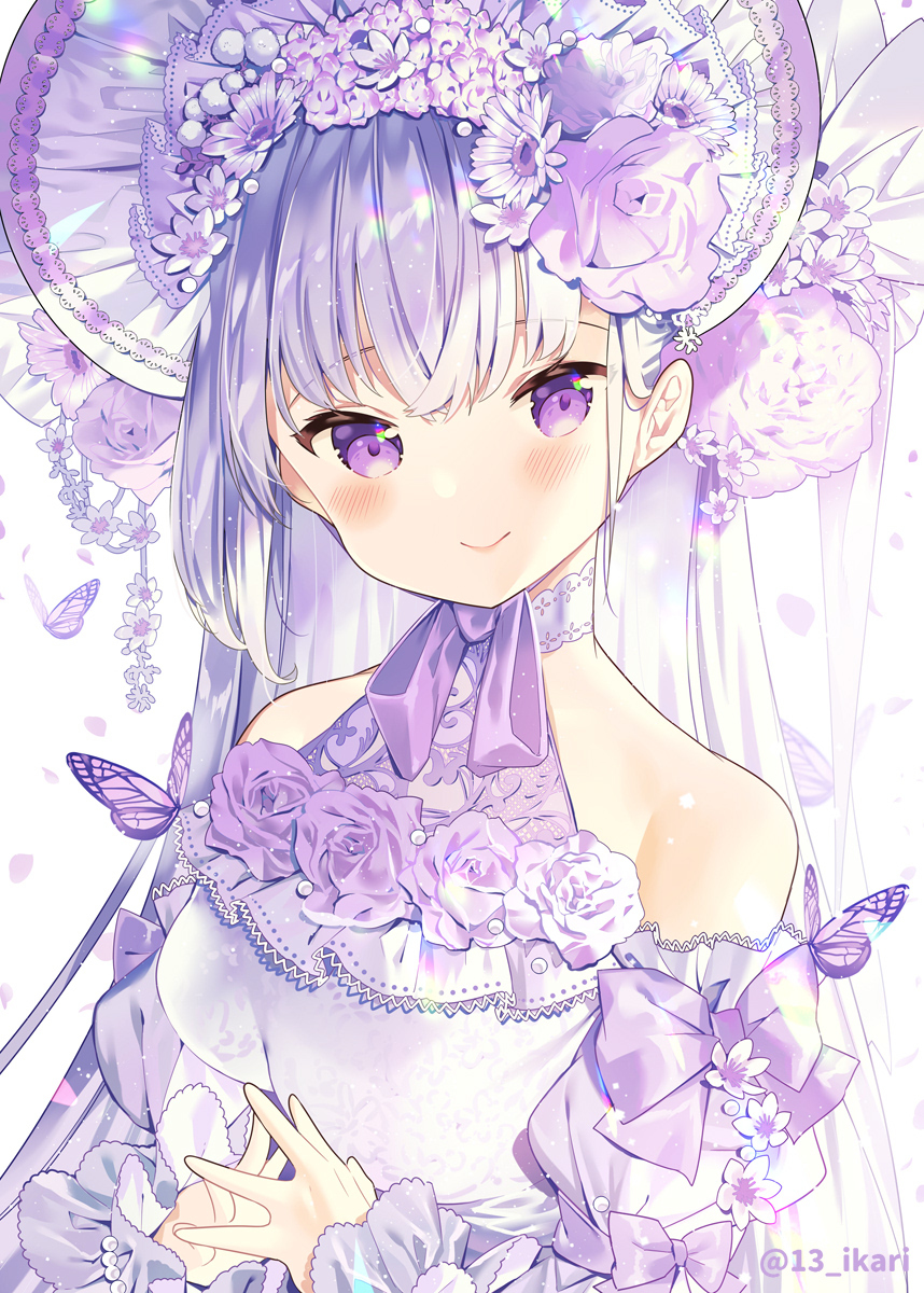 This is a pixiv picture whose title is violet.