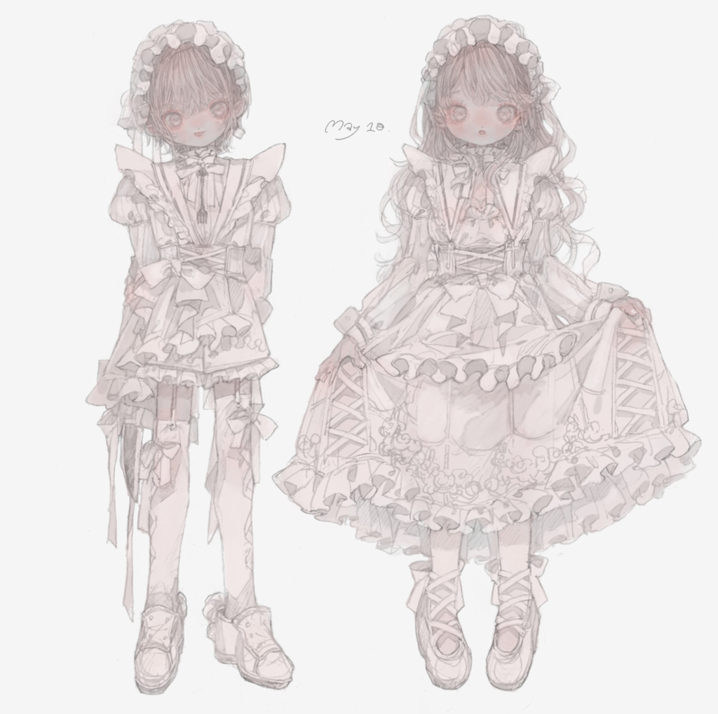 This is a pixiv picture whose title is ましろメイド.