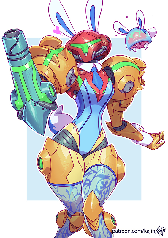 This is a pixiv picture whose title is Samus Bunny Suit.