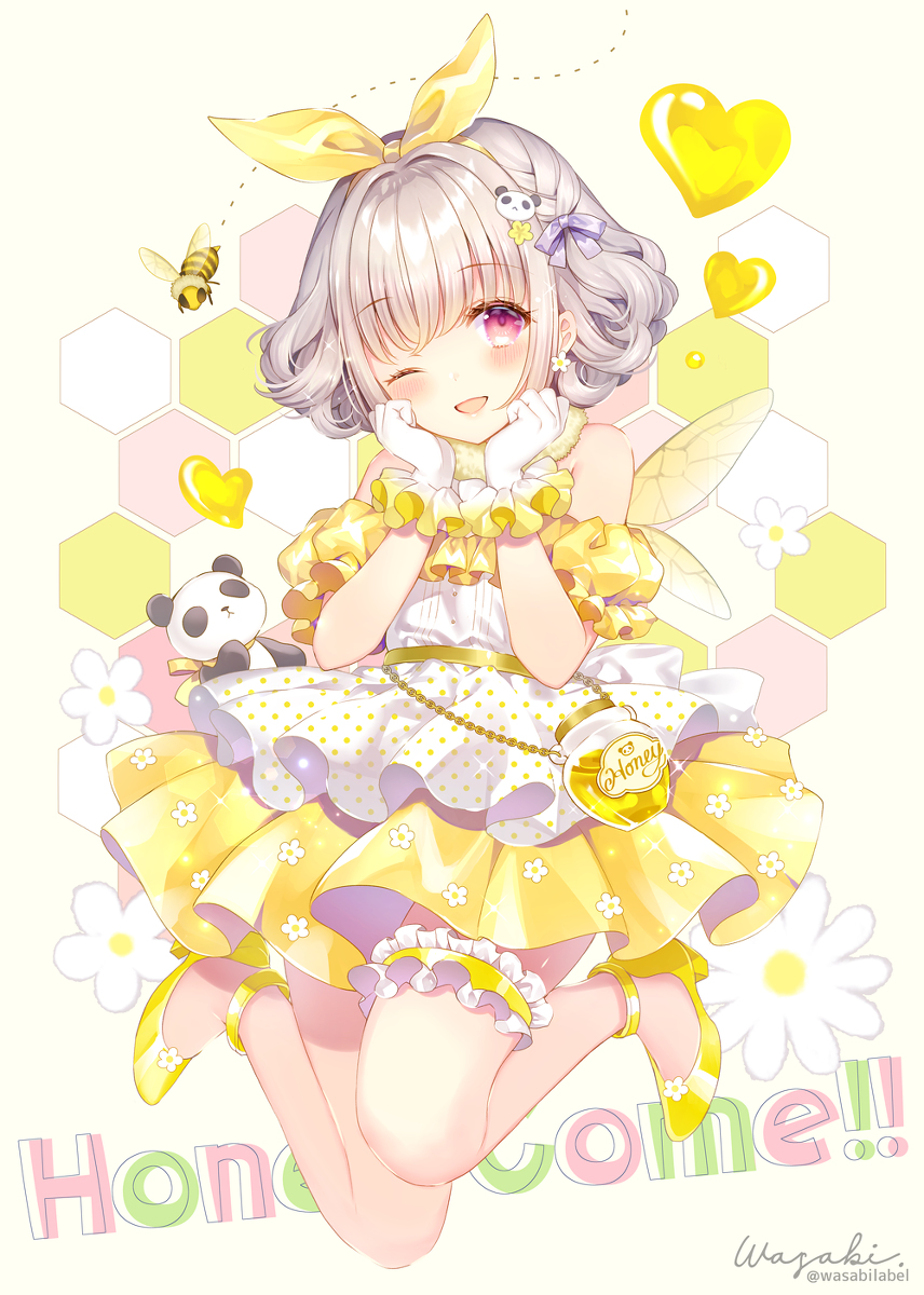 This is a pixiv picture whose title is ハニ💛カム.