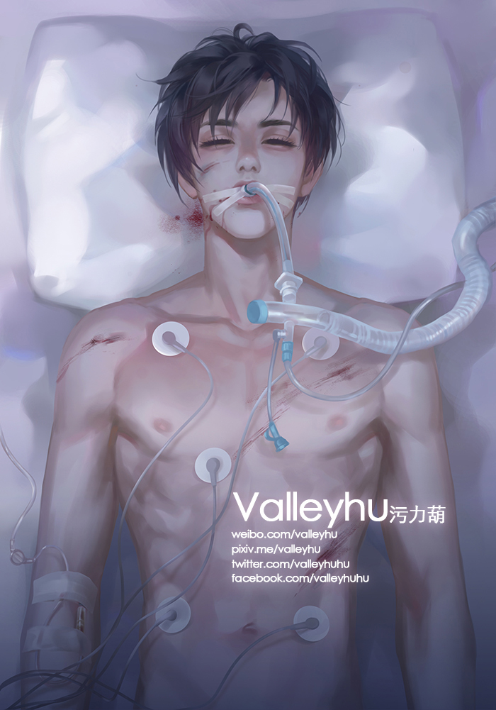 This is a pixiv picture whose title is 半死不活.