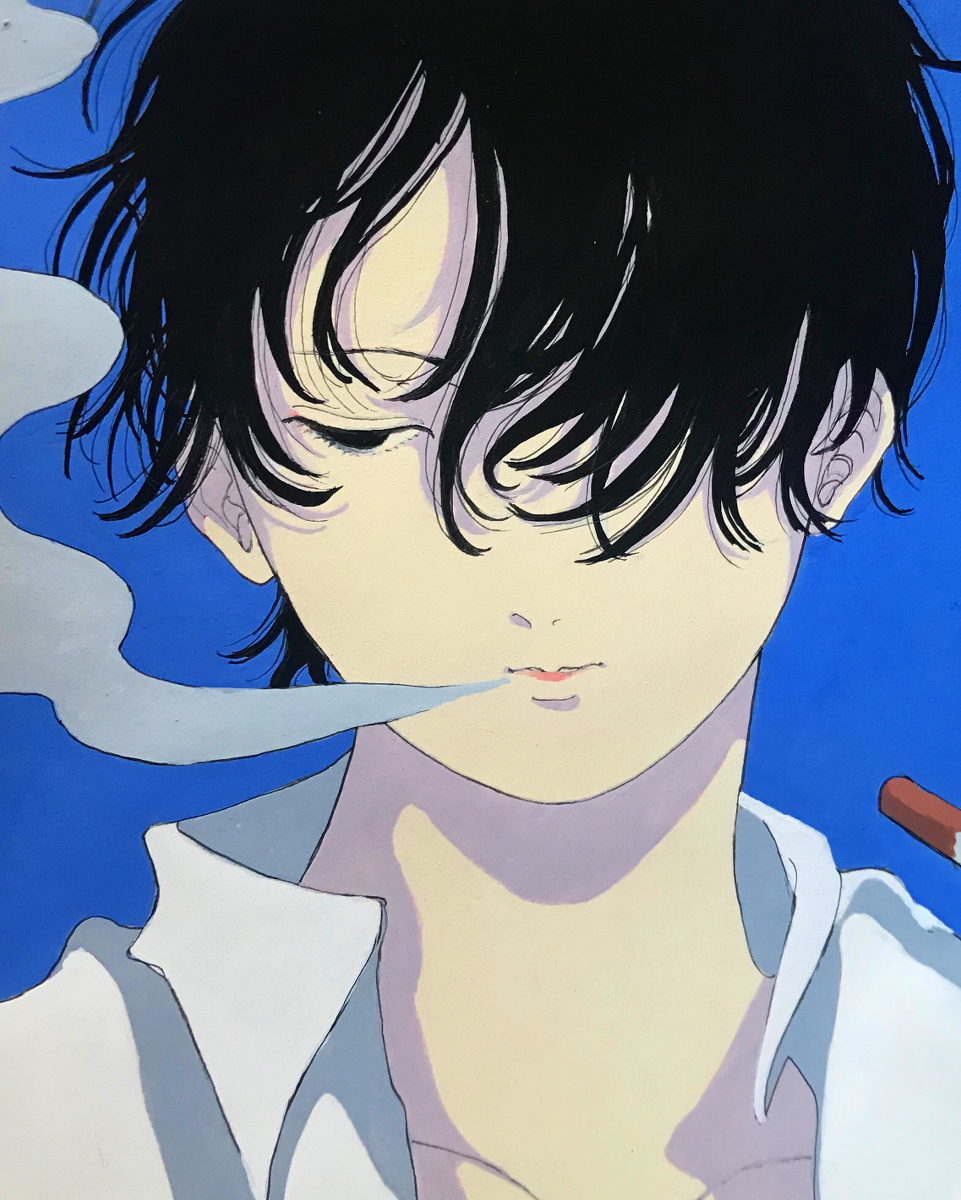 This is a pixiv picture whose title is 煙.