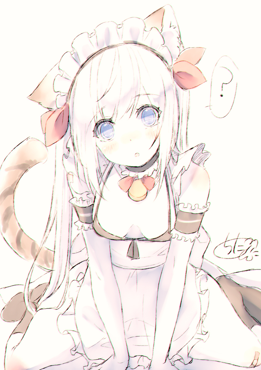 This is a pixiv picture whose title is 子猫メイド.