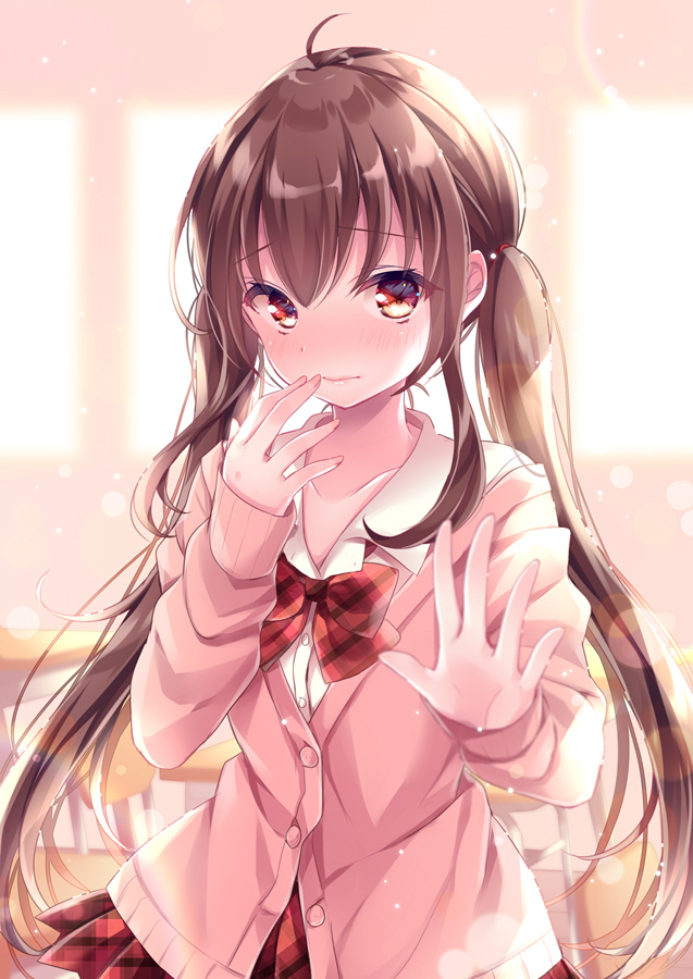 This is a pixiv picture whose title is 「キ、キスはその……まだだめです//」.