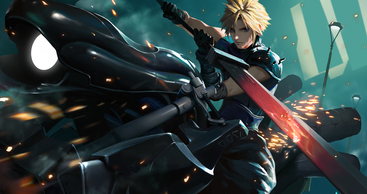 This is a pixiv picture whose title is FF7R.
