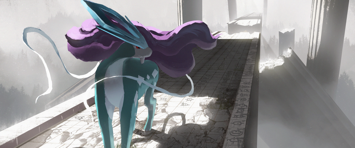 This is a pixiv picture whose title is スイクン.
